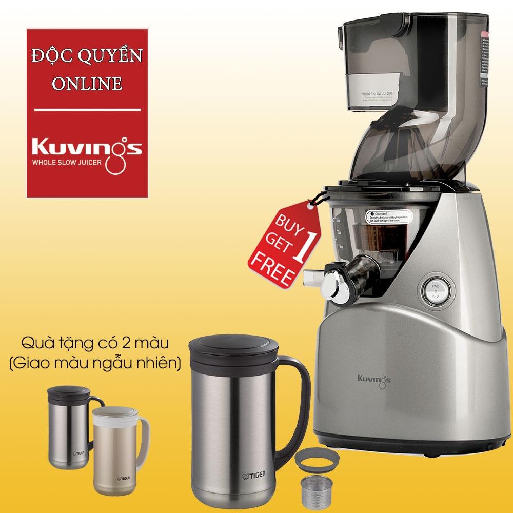Máy ép trái cây tốc độ chậm Kuvings NS-924CBC2 Màu Bạc - TẶNG CA GIỮ NHIỆT TIGER MCM-T050 - Hàng chính hãng