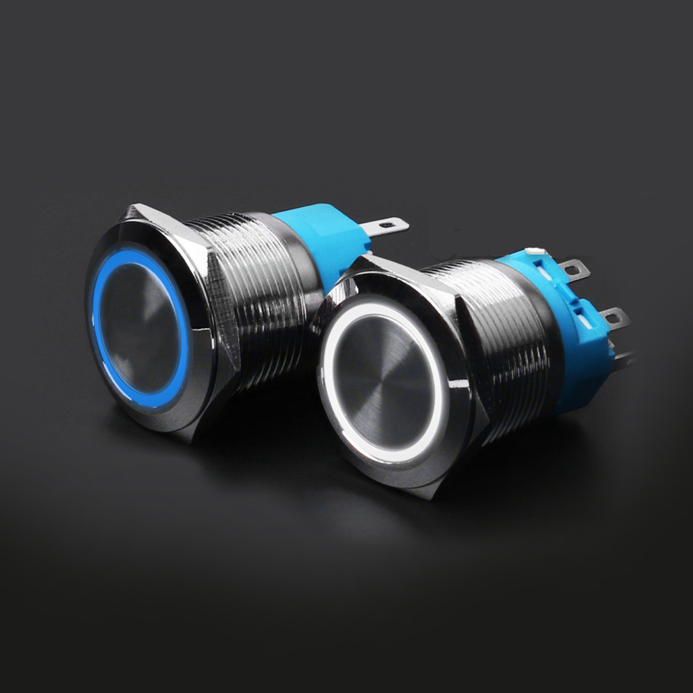 Nút công tắc nhấn nhả tự phục hồi, Nhấn Reset 16mm Vỏ INOX chống nước