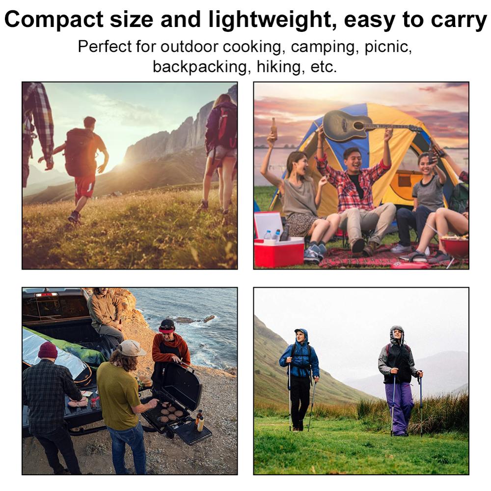 Camping Cassette Stove Portable Folding Camp Gases Burner Butane Stove with Piezoelectric Ignition for Outdoor Cooking Camping Pincnic Backpacking Hiking