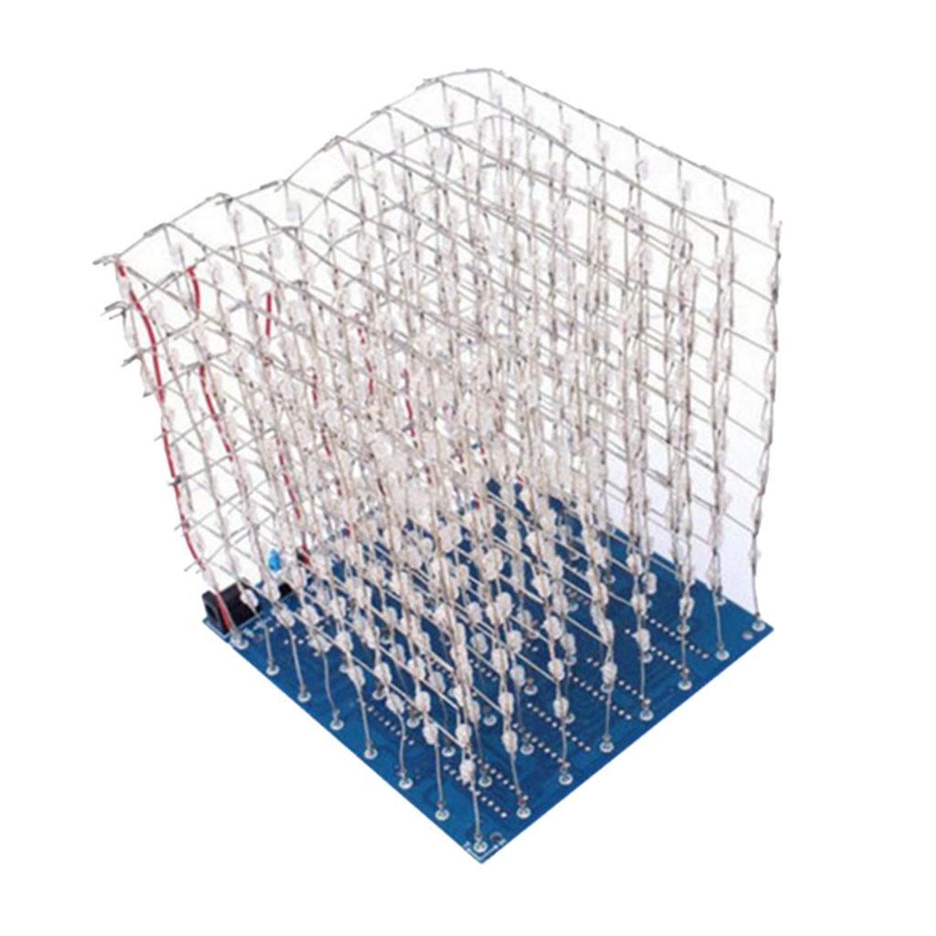 1 bộ 3D LightSquared DIY Bộ ĐÈN LED Cube 8x8x8 Màu Xanh Mạch Điện Tử DIY