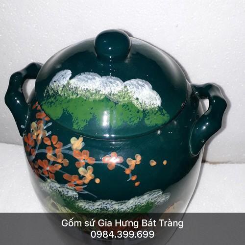 HŨ đựng gạo loại 15kg gạo gốm sứ Gia Hưng Bát Tràng