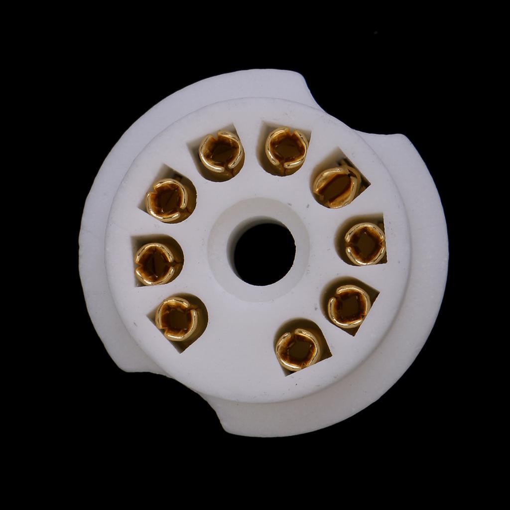 2x9pin PCB Mounting Vacuum Tube Socket GZC9-B-G for 12AX7,12AT7,12AU7,ECC83