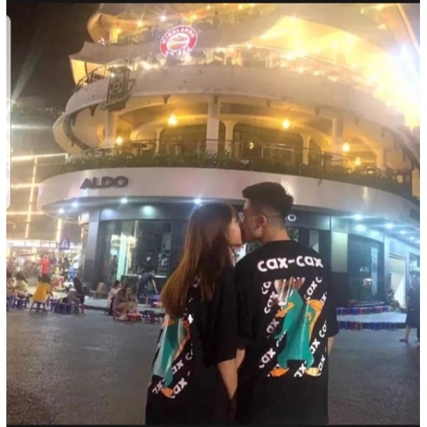 Áo Thun Unisex Tay Lỡ Form Rộng Chú Vịt CaxCax nam nữ Cực HOT