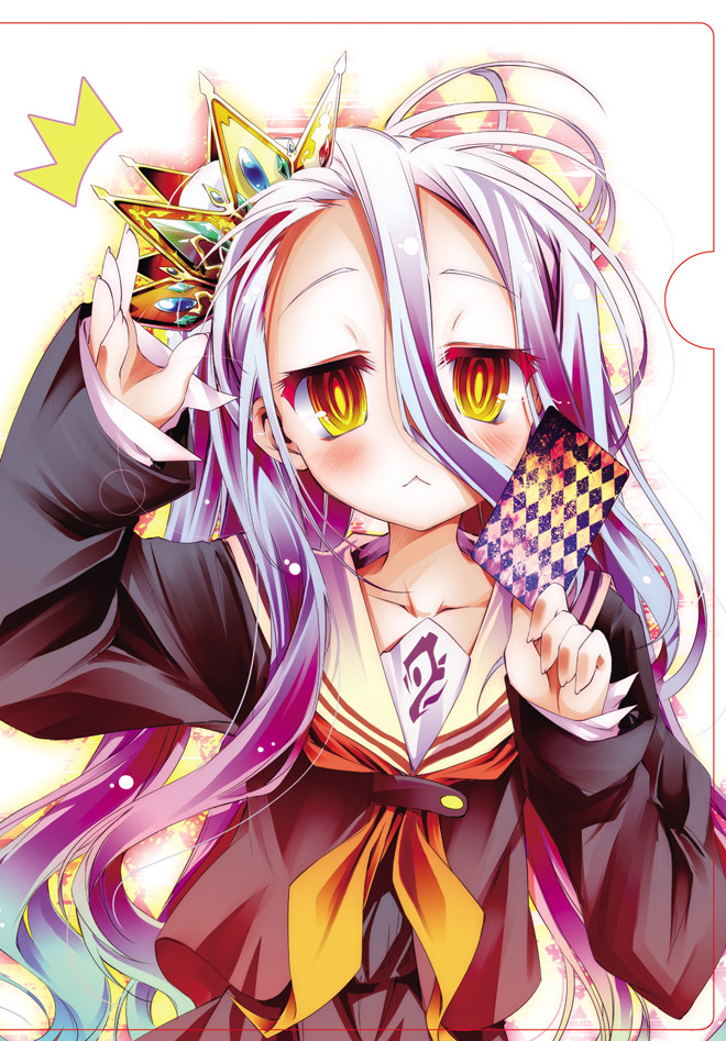 Tranh Poster SET 5 tấm No Game, No Life A4 21cm x 30cm  tấm khác nhau