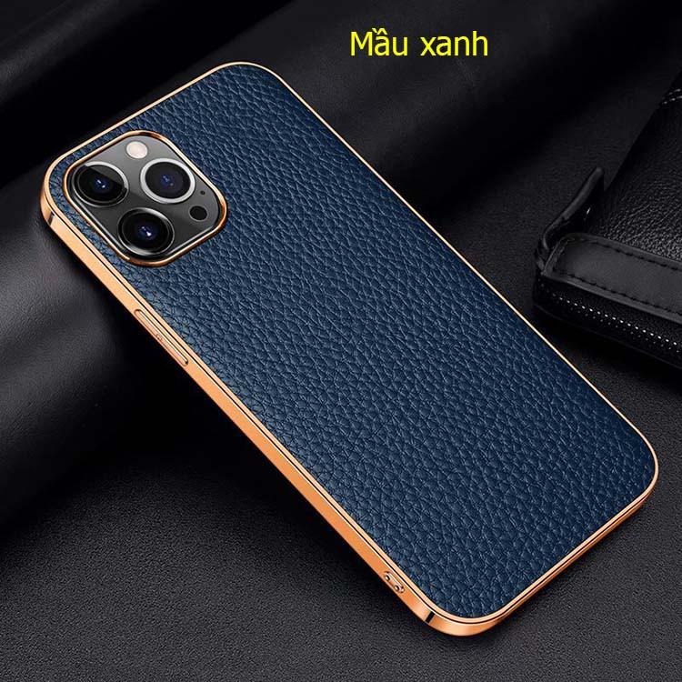 Ốp lưng da dành cho iPhone 11 pro max da bò mạ si cao cấp sang trọng