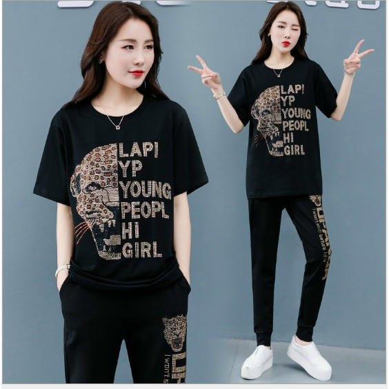 BỘ THUN THỂ THAO FORM RỘNG HÌNH BEO IN NHŨ