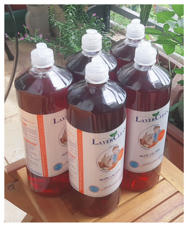 Combo 5 Chai Nước Lau Sàn Hữu Cơ Layer Clean Chiết Xuất Từ Tinh Chất Trà Xanh - Hương Quế, Thể Tích: 1,25L