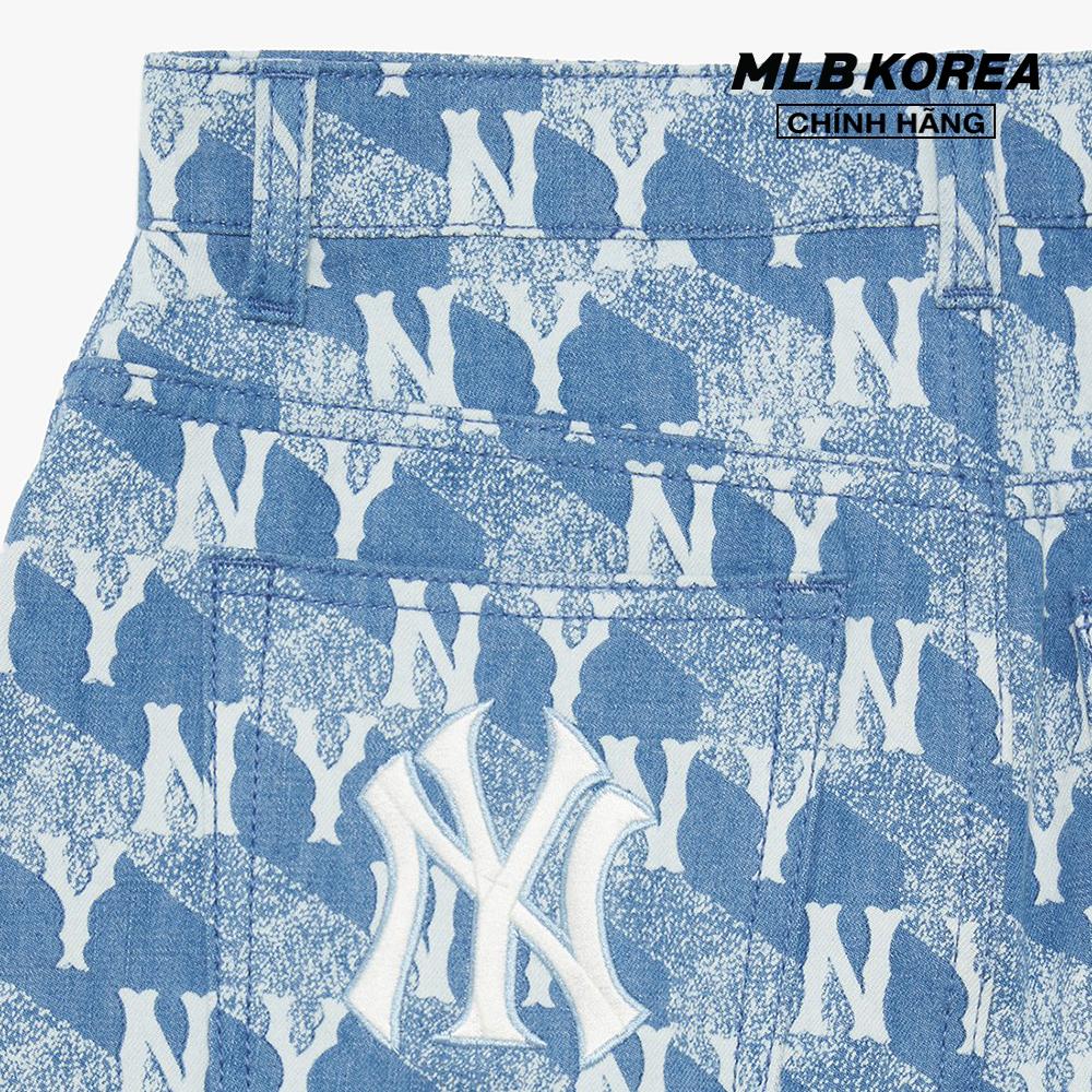 MLB - Chân váy denim mini Cube Monogram Printed 3FDSM0333