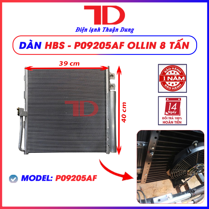 Dàn nóng HBS Model P09205AF cho xe tải Ollin 8 Tấn- Điện Lạnh Thuận Dung