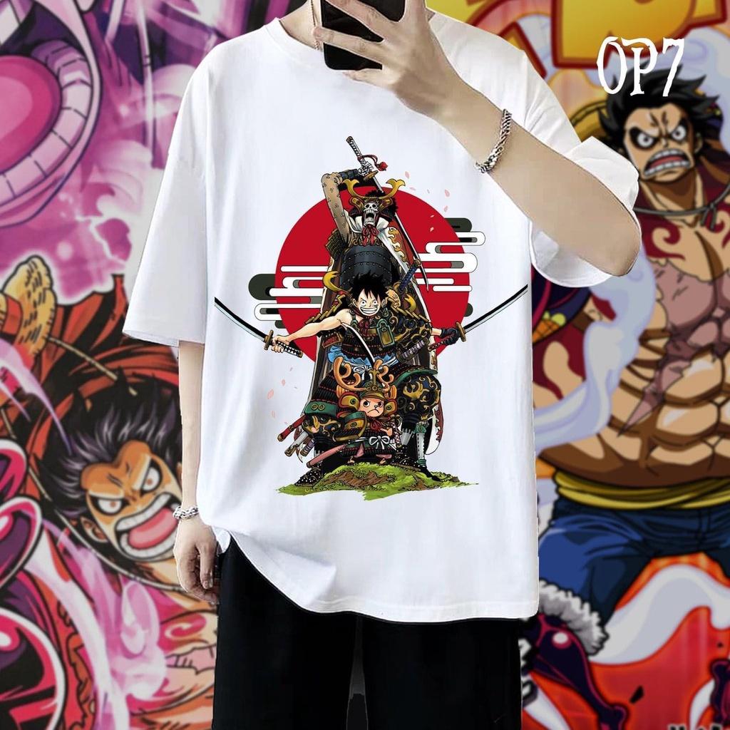 ÁO THUN UNISEX NAM NỮ onepiece mặt trời nhóm hải tặc kiếm