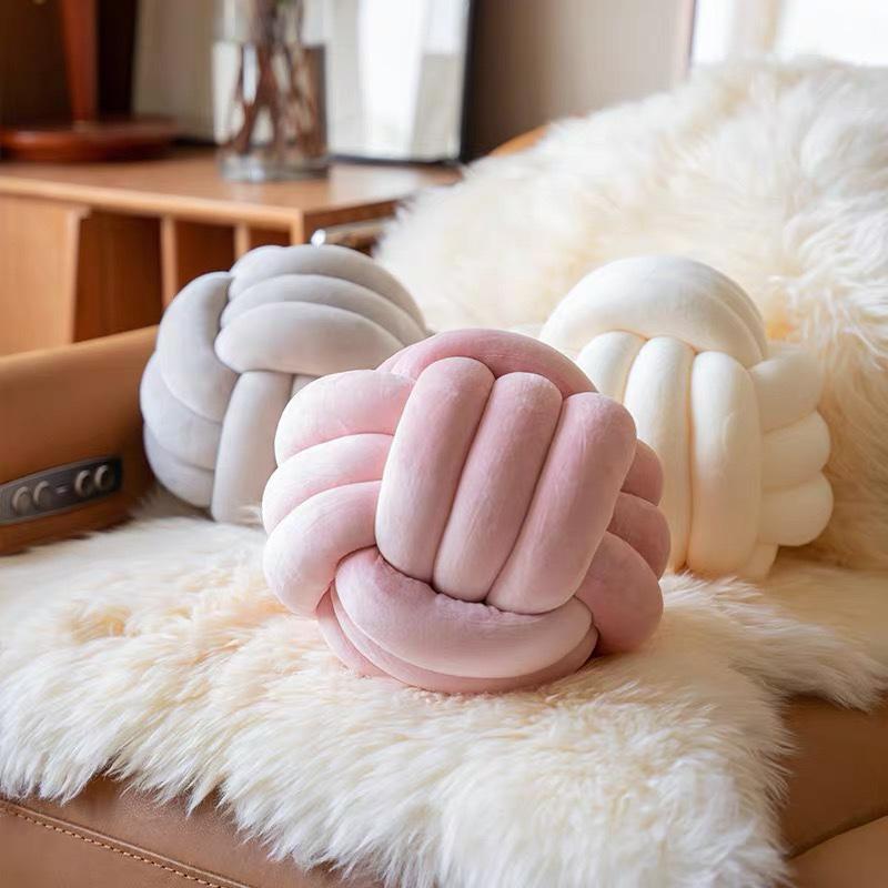 Ins Sofa Gối Tay Dệt Đệm Cho Phòng Khách Trang Trí Nhà Giường Thú Nhồi Bông Gối Thắt Nút Đệm Chắc Chắn Xe Ô Tô lưng Ghế