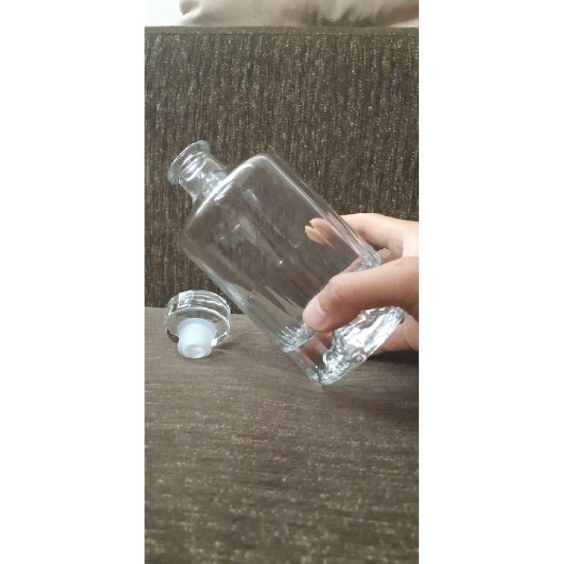 Bình Rượu Thủy Tinh Cao Cấp 500ml. Mẫu Trụ Tròn Đế Dầy