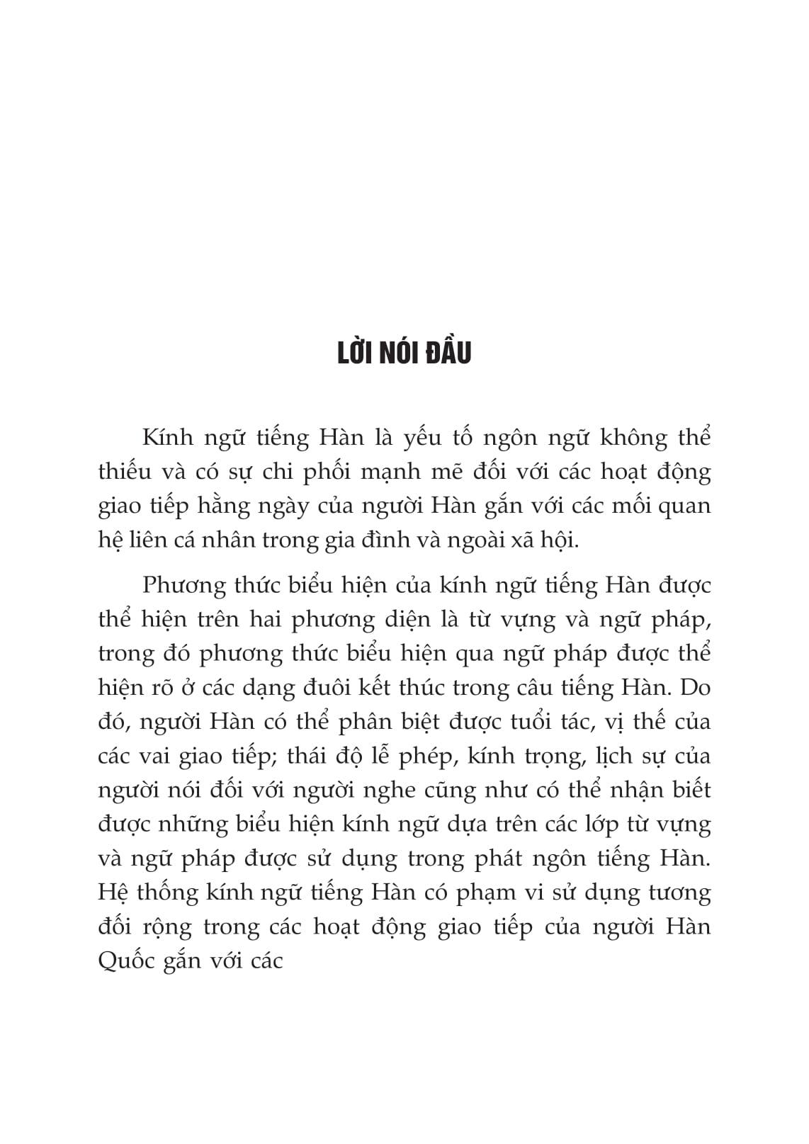 Sách - Kính Ngữ Tiếng Hàn Và Các Phương Tiện Biểu Hiện Tương Đương Trong Tiếng Việt