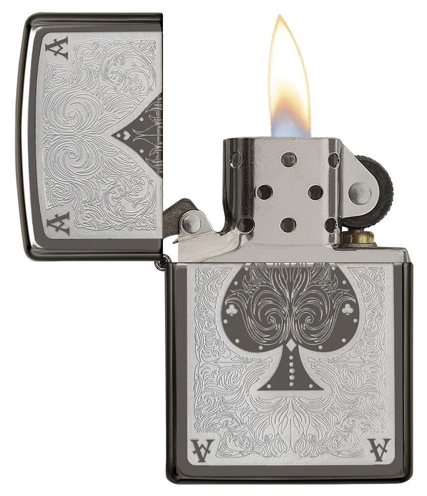 Bật Lửa Zippo Ace Filigree Black Ice 28323