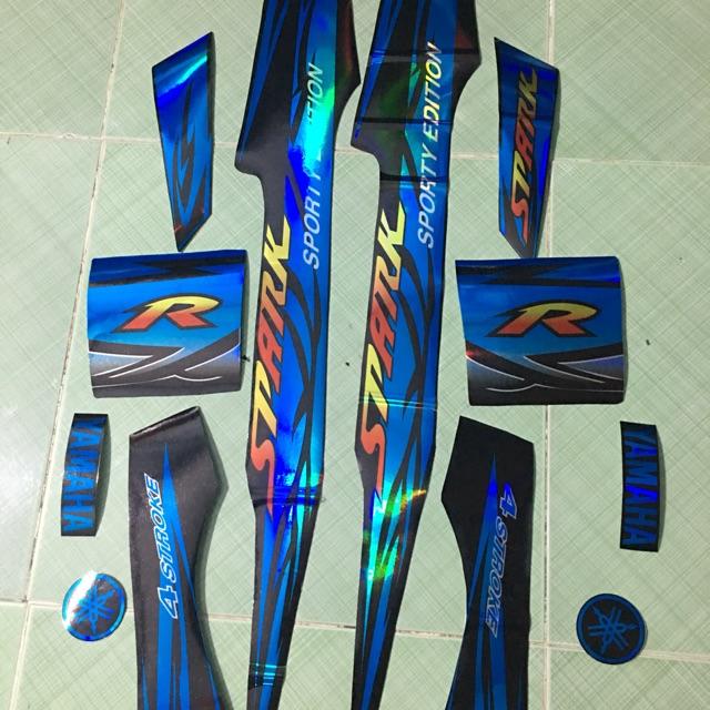 Tem sirius 110 xanh đen spark crom