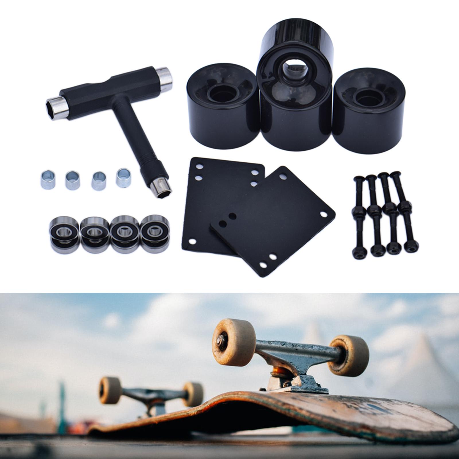 4x 78A Skateboard Wheels Replacement 60X45mm Longboard Roller Parts