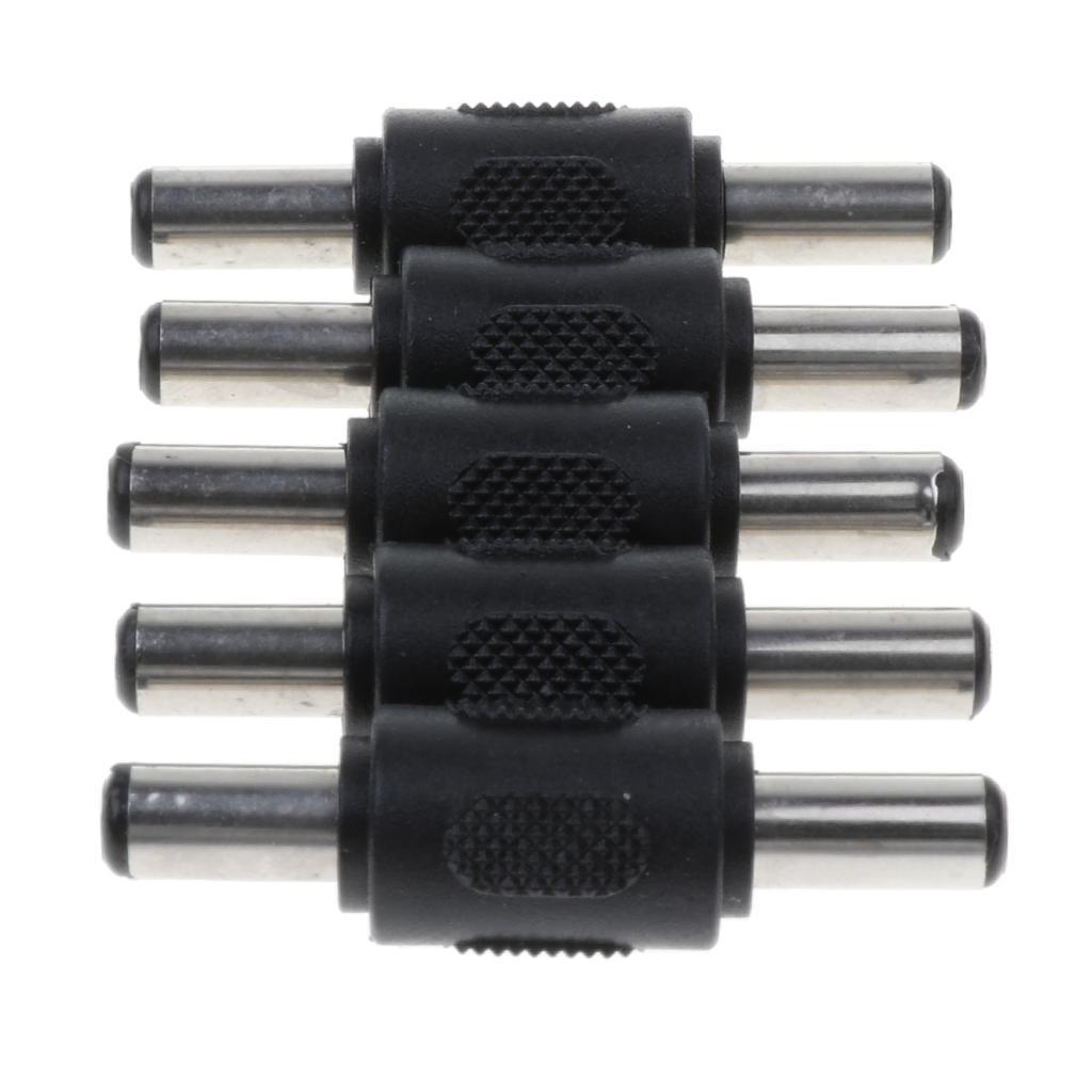 Plastic+Nickel Audio Video RCA Male to Male Adapter Coupler Connector