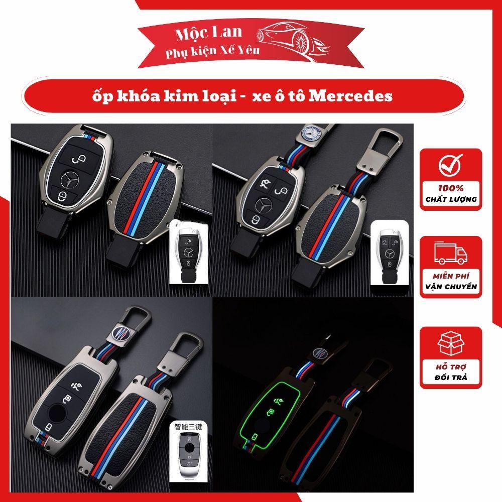 Ốp khóa kim loại -  xe ô tô Mercedes GLC E-class C-class 180 GLA220 GLC300 GLK của Mercedes-Benz - bảo vệ chìa khóa