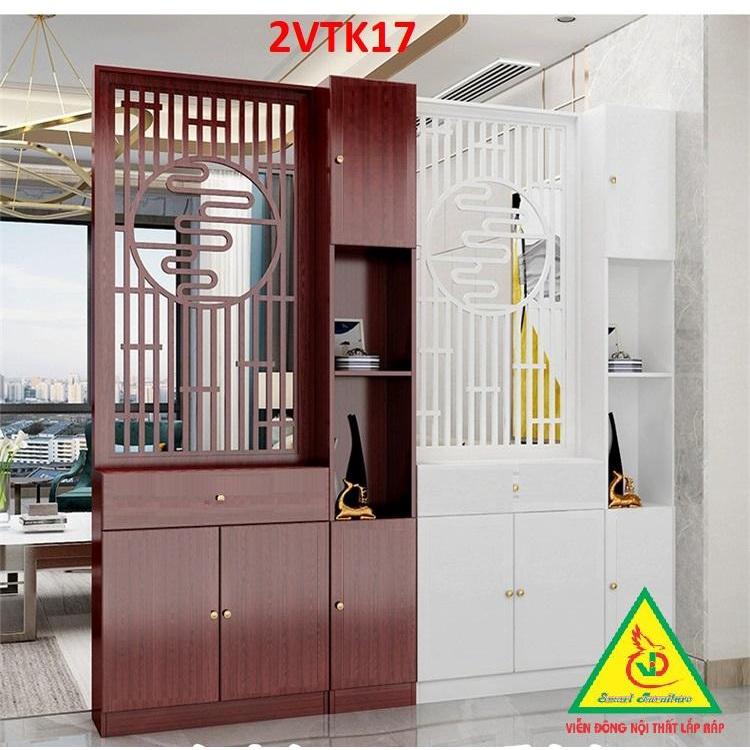 Vách ngăn tủ kệ , vách ngăn phòng khách nhà bếp 2VTK17 - Nội thất lắp ráp Viendong Adv