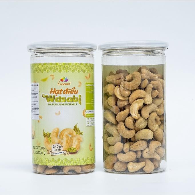 Hạt Điều Wasabi 340g Lovenut Rang Sấy Gia Vị Không Chất Bảo Quản Đảm Bảo Dinh Dưỡng, Hỗ Trợ Ăn Kiêng, Giảm Cân