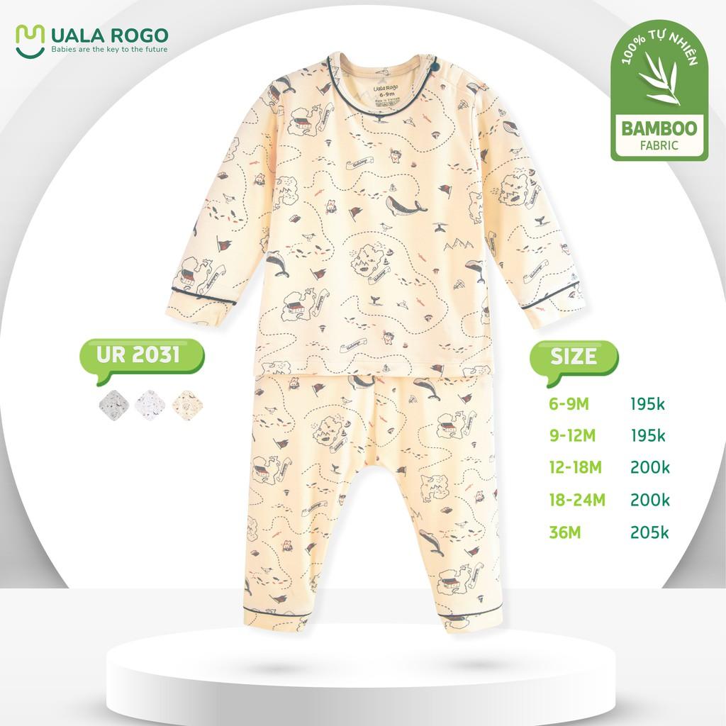 Bộ QA dài tay Bé Trai họa tiết từ 6-36M Bamboo UalaRogo