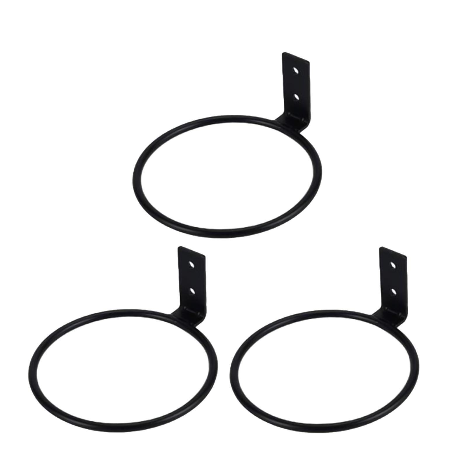 2x Wall Mount Flower Pot Holder Iron Metal Pot Holder for Decor 4 Inches