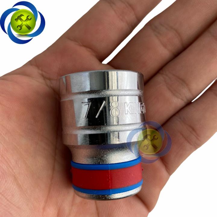 Tuýp 7/8 hệ inch 1/2 Kingtony 433028S loại ngắn 12 cạnh màu trắng 22.22mm
