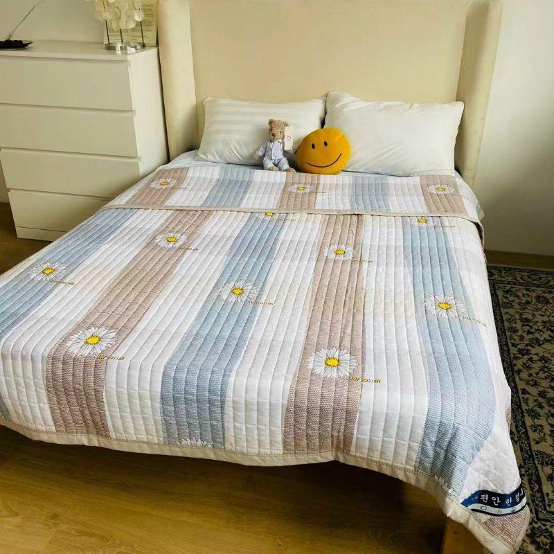 Chăn Hè Thu Chất Vải Cotton Đũi Mát Mịn Túi Mác Sịn Xò