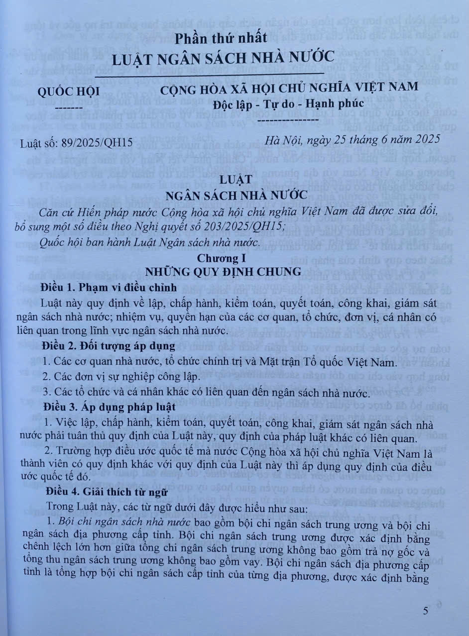 Luật Ngân Sách Nhà Nước; Hệ Thống Các Văn Bản Quy Định Chi Tiết Thi Hành