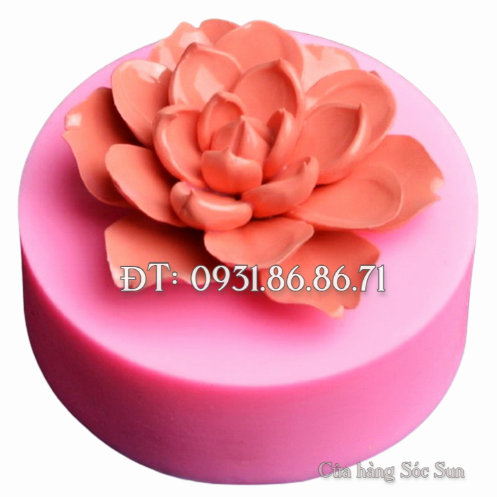 Khuôn silicon hoa sen nước đại đóa loại 11 cm - Mã số 1515