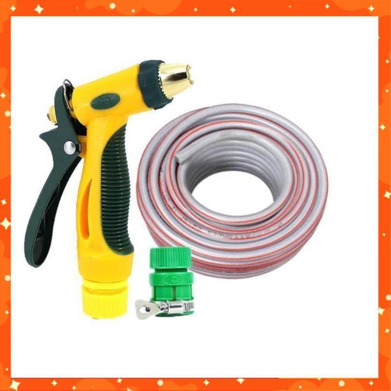 Bộ dây vòi xịt nước rửa xe,tưới cây tăng áp 3 lần 15M 206317