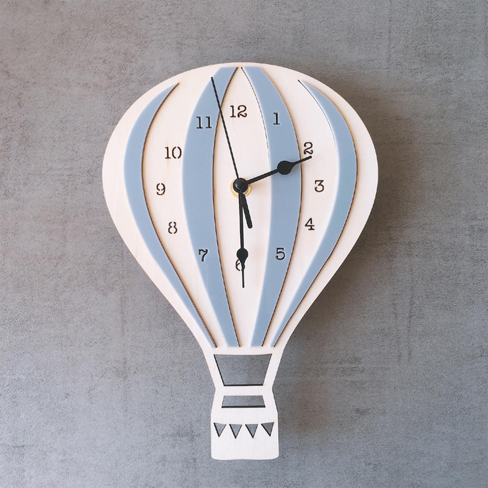 Cartoon Wall Clock Non Ticking Nordic Style for Dining Room Home Restaurant