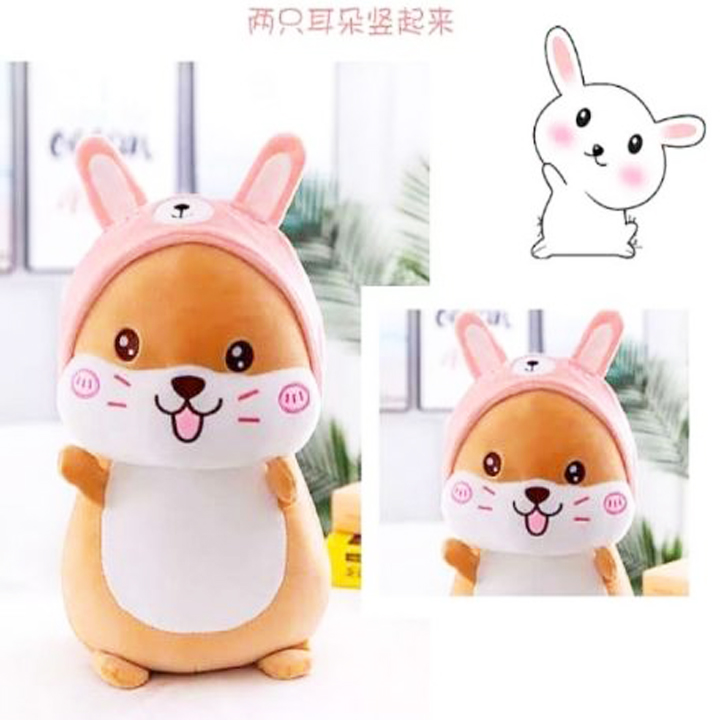 Gấu bông chuột Hamster Cosplay cao cấp gấu bông sóc nhí xinh xắn Tặng khẩu trang thời trang vải Su màu ngẫu nhiên