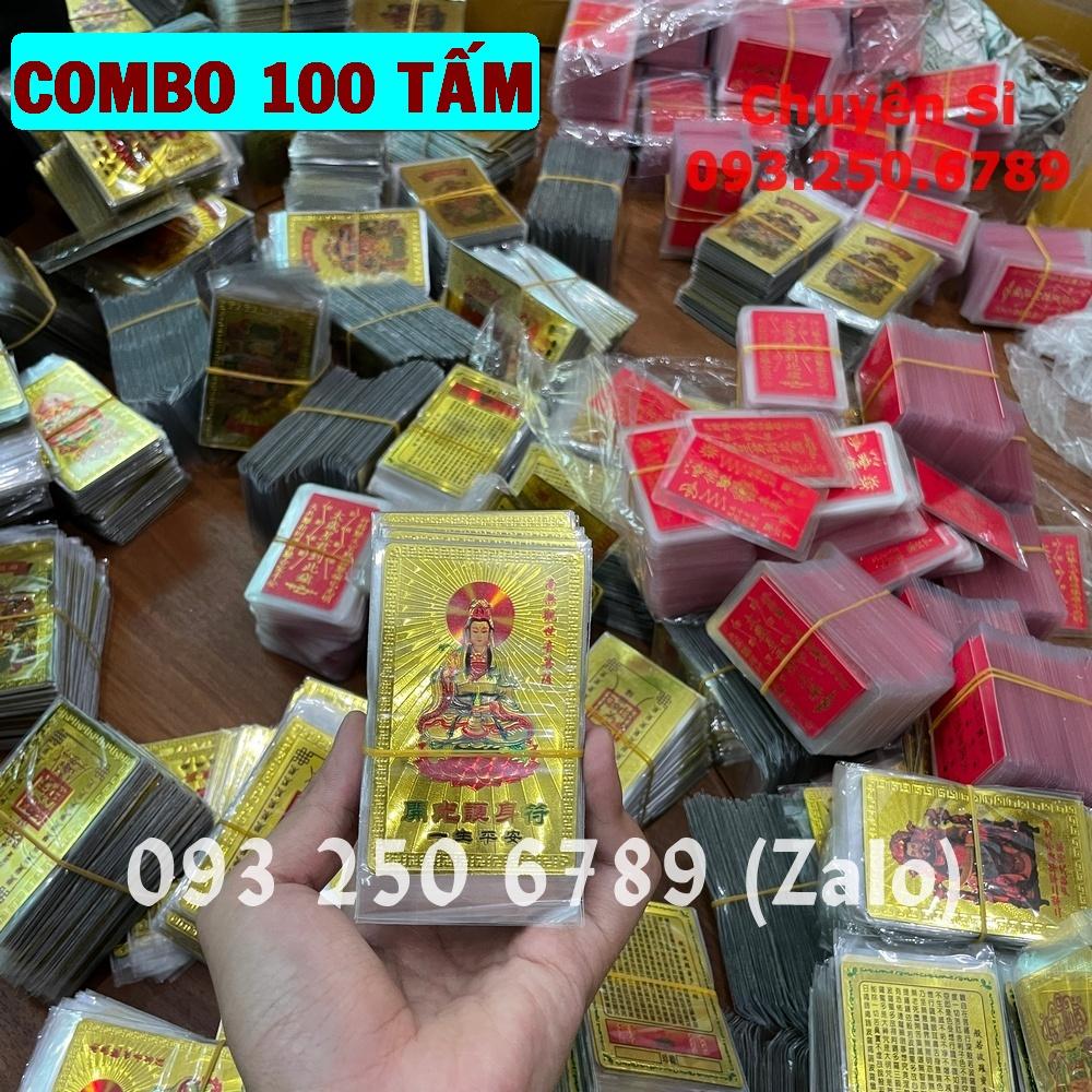 COMBO 100 Kim Bài Quan Thế Âm Bồ Tát Bình An Phù Hợp phong Thuỷ Đẹp Lung Linh - Đã Khai Quang - PASA COLLECTION