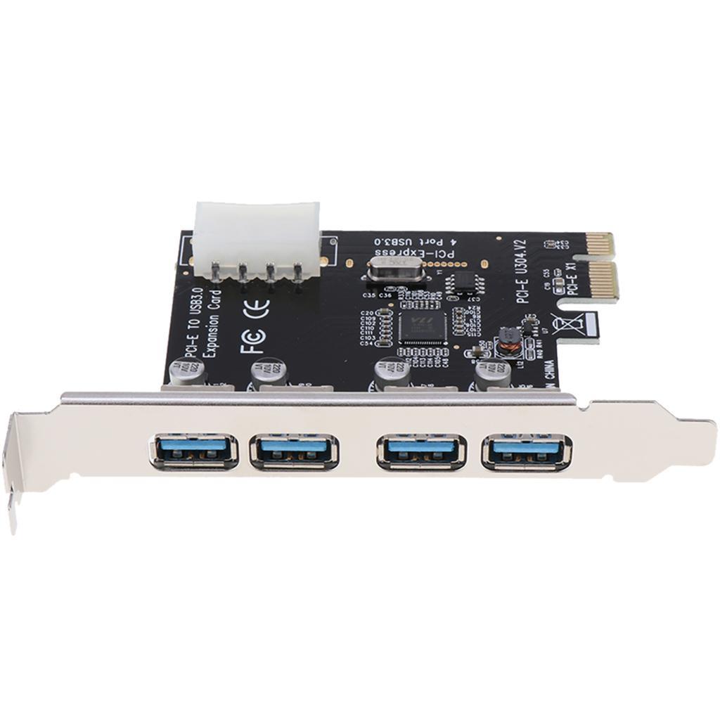 Desktop PCI-E to USB 3.0 Expansion Card 4 USB Ports Hub Adapter (V805)