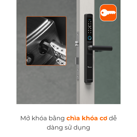 Khoá Cửa Thông Minh, Khoá Vân Tay Vconnex Cho Cửa Nhôm- Khóa Điện Tử Sang Trọng, Bảo Mật Đa Lớp