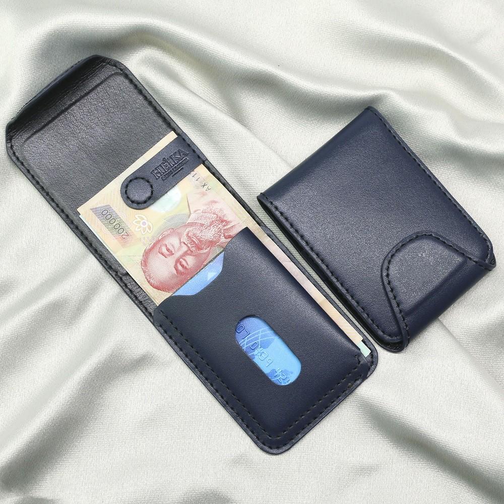 Bóp Nam Mini slim da bò thật nguyên tấm thương hiệu Heika