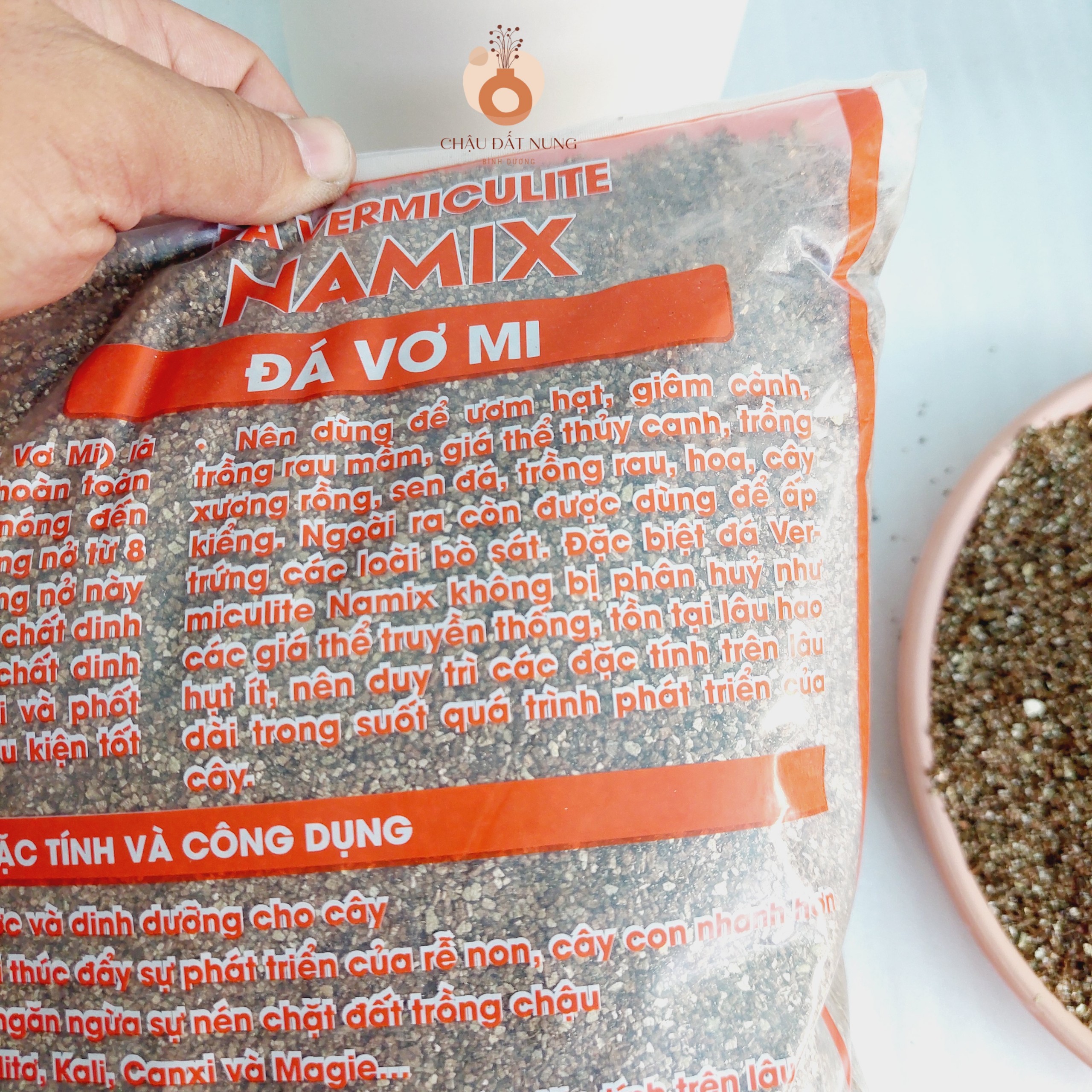 Đá Vermiculite size 2-4mm, điều hòa độ ẩm - kích thích ra rễ - 100gram