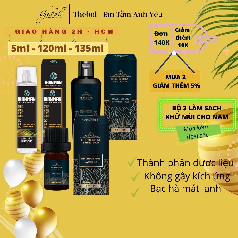 Dung dịch vệ sinh nam Herherbal chiết xuất từ thảo dược tự nhiên an toàn dịu nhẹ giúp làm sạch ngăn mùi hôi 120ml