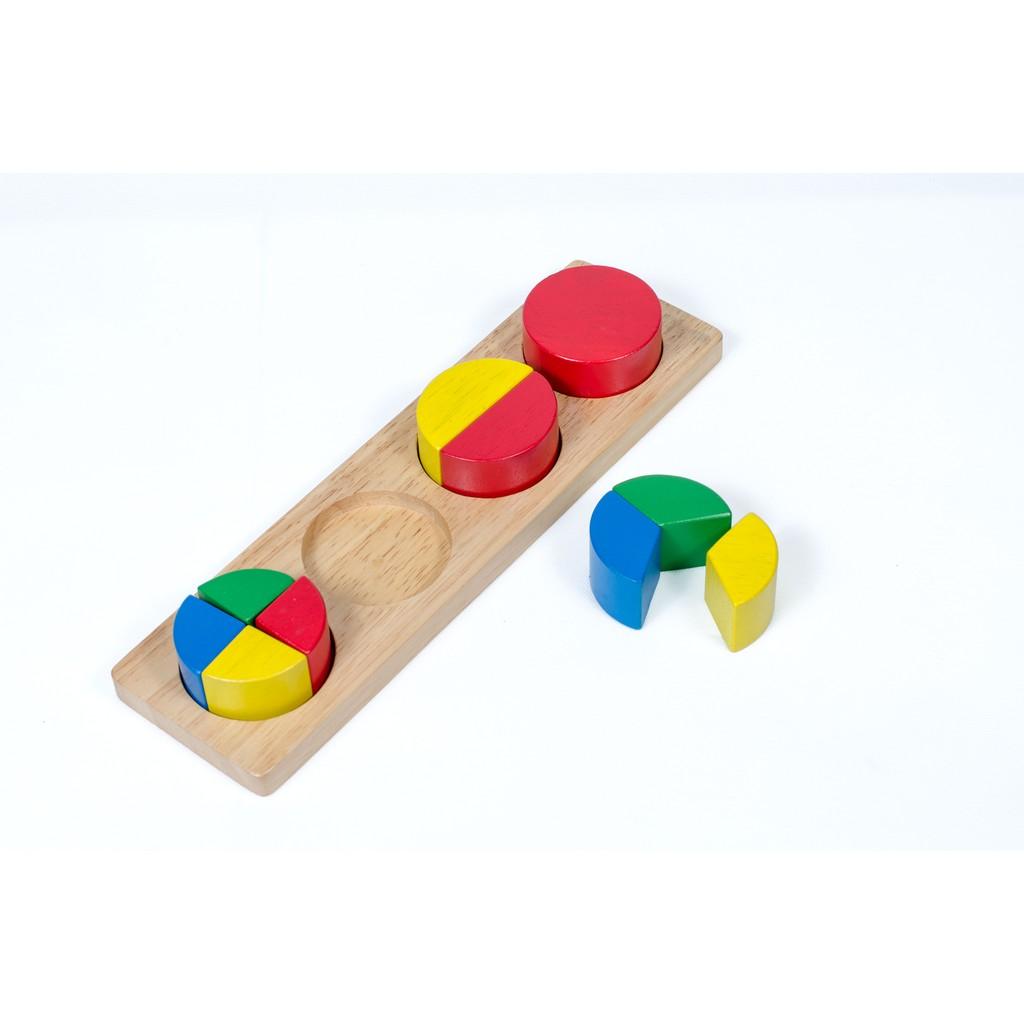 Đồ chơi nhận dạng hình học và phân số | đồ chơi giáo dục bằng gỗ
