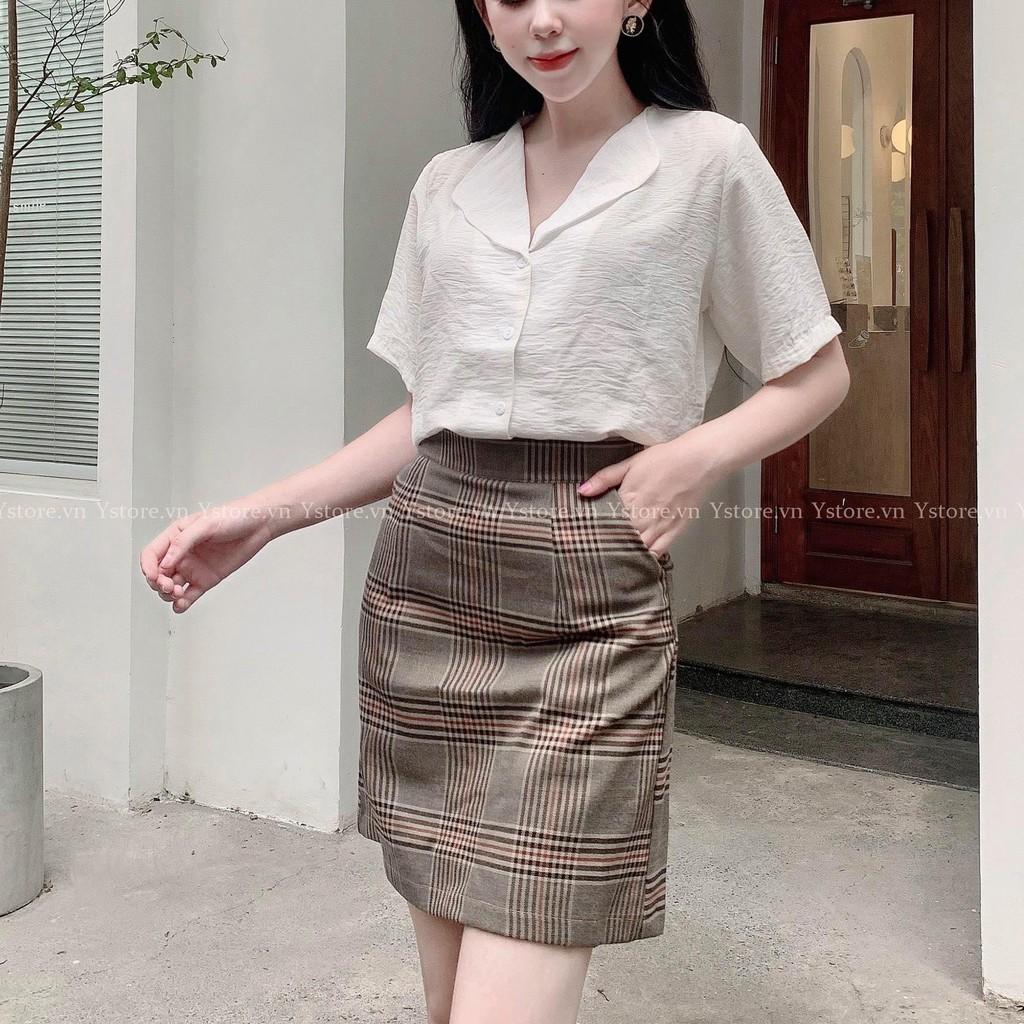 Sơ Mi Nữ Tay Ngắn Cổ Lá Sen - Cao Cấp - Đi Làm - Đi Chơi