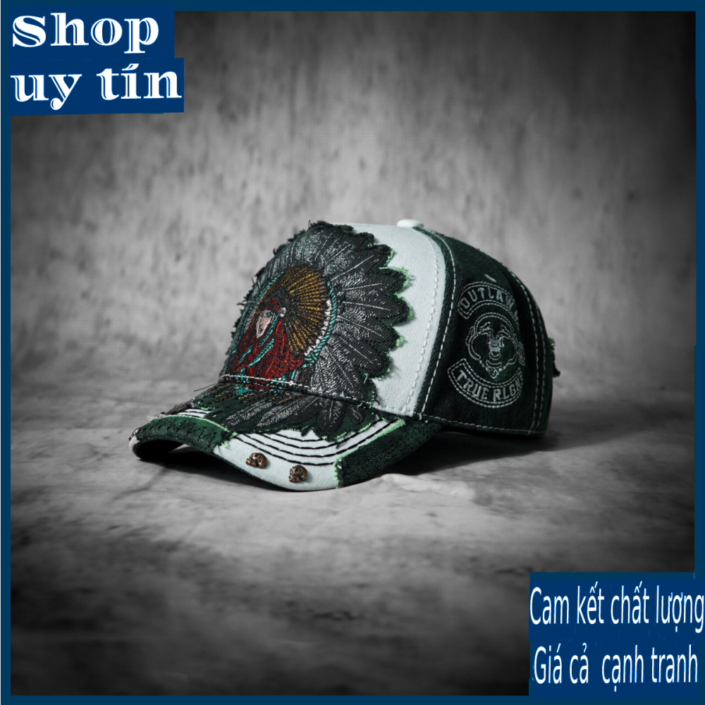 Freeship - MŨ/NÓN KẾT LƯỠI TRAI ÔNG ĐỊA THỔ DÂN THỜI TRANG NAM NỮ CAO CẤP - MÀU XANH TRẮNG / MÀU CAM XANH