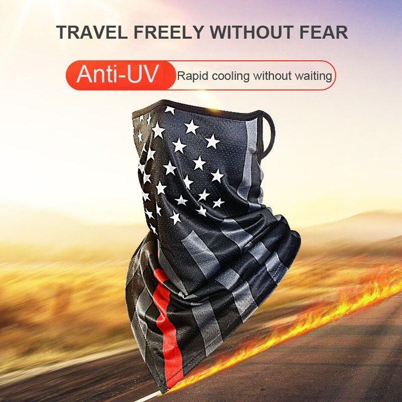 Summer Cold Ice Motorcycle Face Mask Men Skull Caps Helmet Balaclava Headwrap Bandana Face Shield Headband Running Cycling Hat