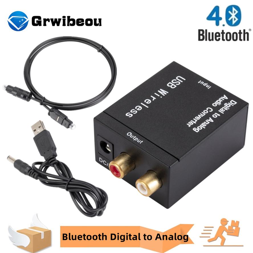 Bộ chuyển đổi âm thanh kỹ thuật số sang tương tự Hỗ trợ sợi quang Bluetooth Toslink Toslink TosLink Tín hiệu với bộ giải mã âm thanh R/L RCA SPDIF DAC