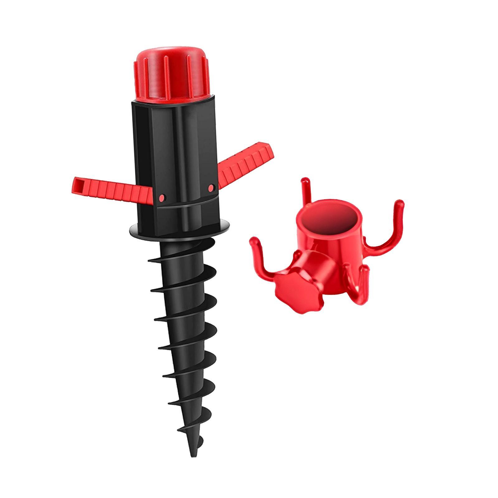 Beach Umbrella Sand Anchor Umbrella Holder Stand Sun Protection Yard Umbrella Anchor with Umbrella Hook for , Heavy Duty Wind, Sand