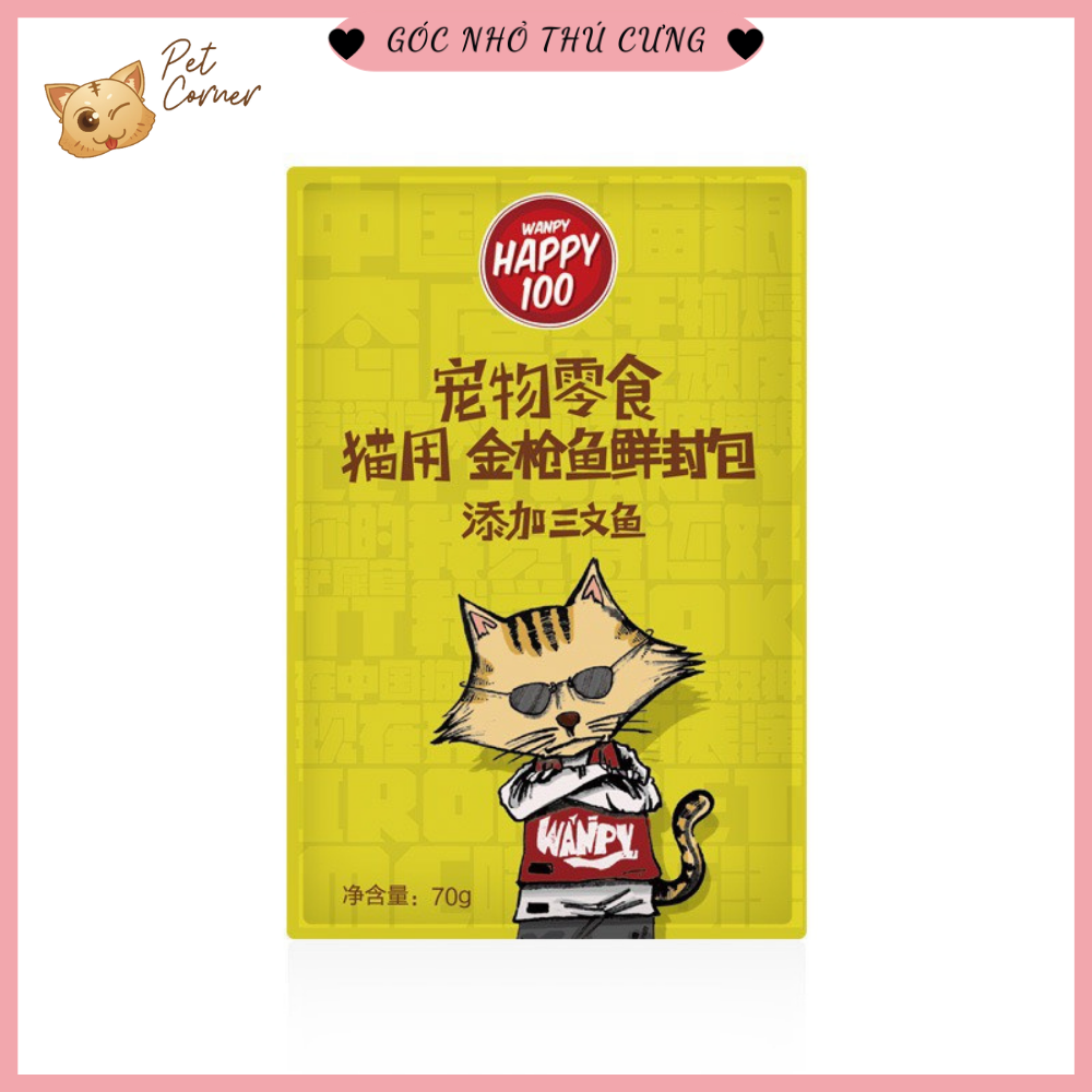 Pate Wanpy Happy 100 cho mèo - Thức ăn ướt cho mèo thơm ngon bổ dưỡng