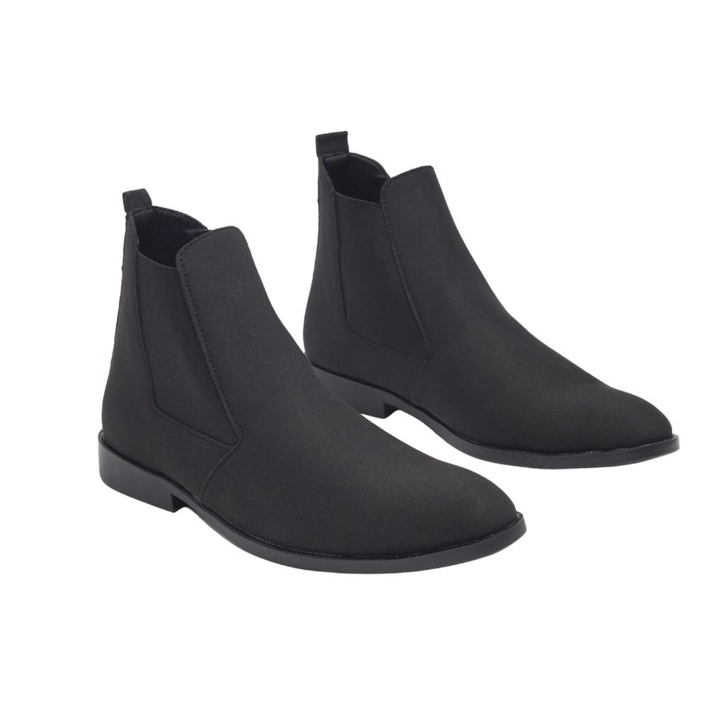 Giày Chelsea boots nam da lộn, cổ chun, đế khâu chắc chắn-CB548DB