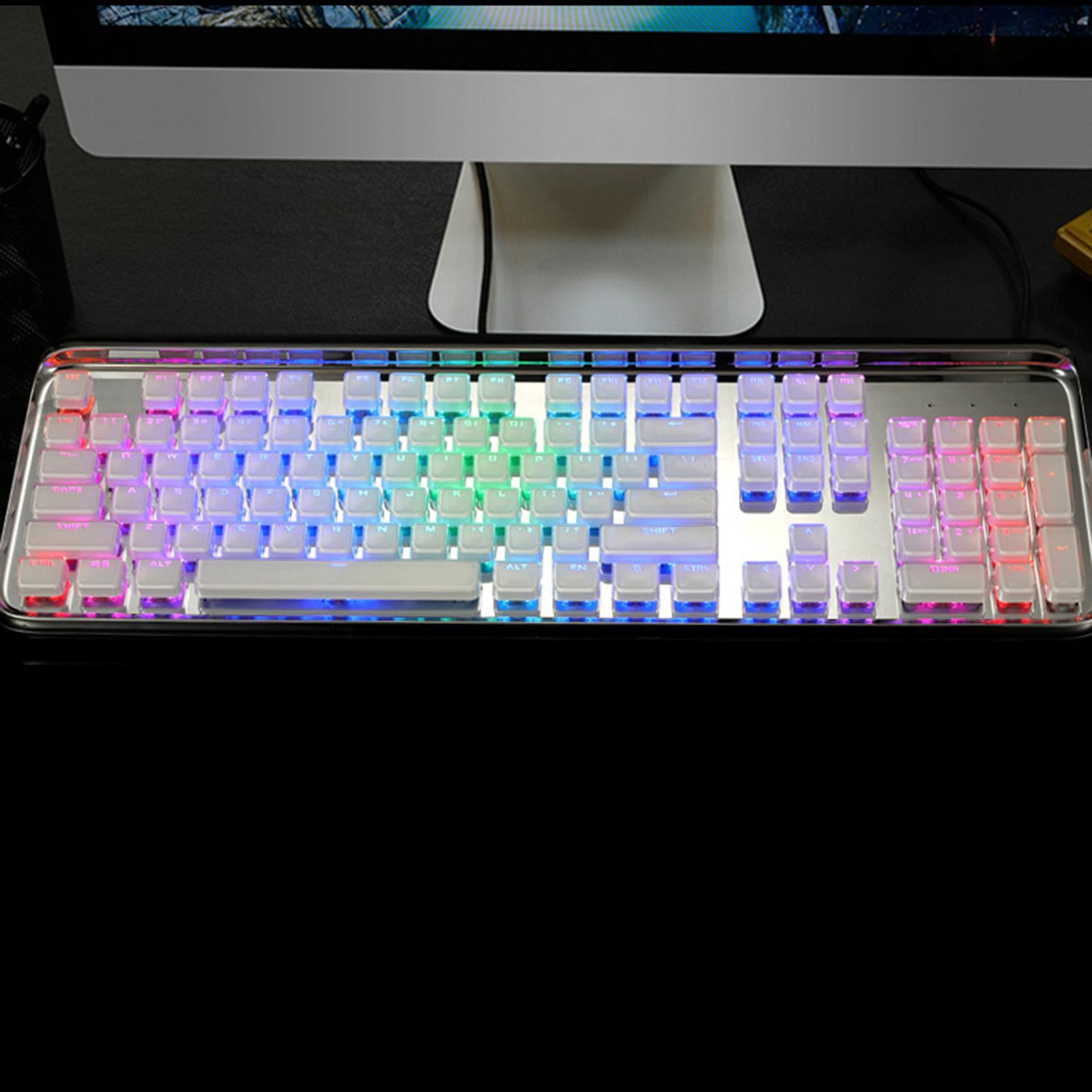 Pudding Keycaps for Mechanical Keyboards Full 108 Key Set white