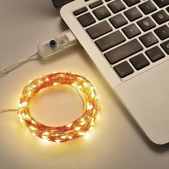 Dây đèn Led đom đóm Fairy Light GIVASOLAR dài 10 mét - Nguồn USB