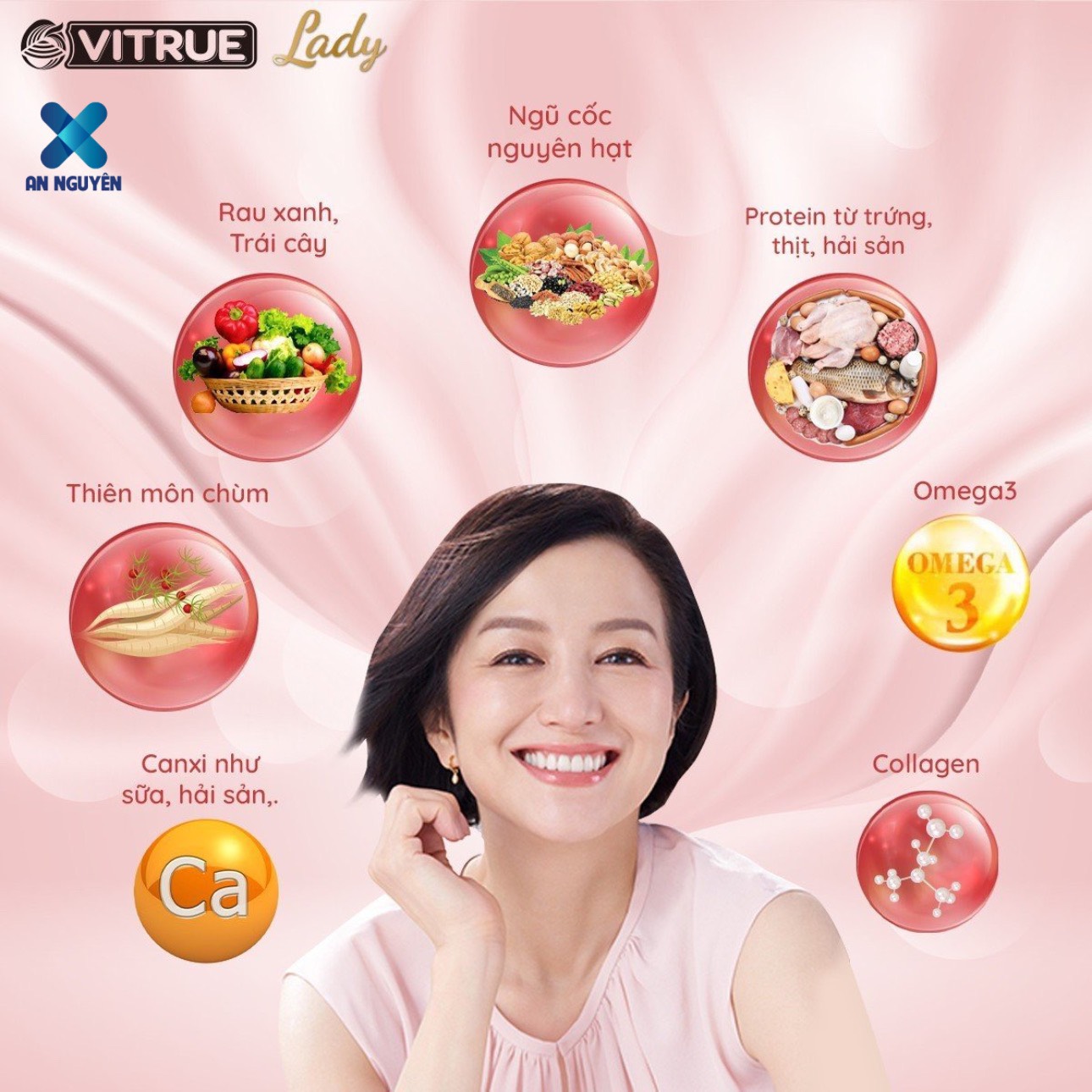 Vitrue Lady [Nội tiết tố nữ tự nhiên] Cải thiện sinh lý nữ [Phòng ngừa mãn kinh sớm] [Làm đẹp da, ngăn ngừa lão hóa]